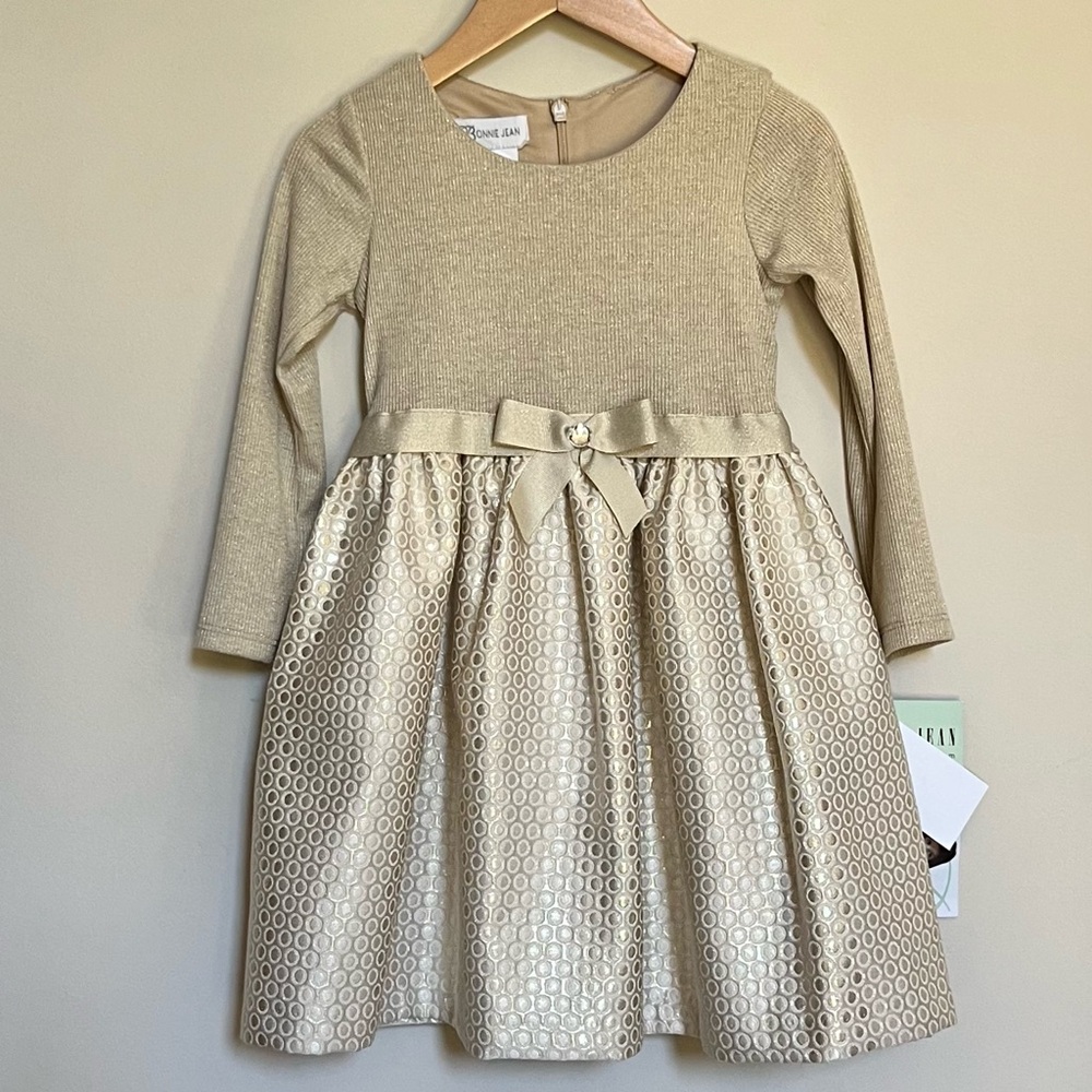 BONNIE JEAN Jacquard Babydoll Dress - NWT - Picture 4 of 5